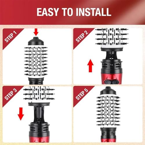 Gznehcu HOT AIR STYLER AND ROTATING HAIR DRYER 3 In 1 Hot Air Styler Rotating Hair Dryer, Blow Dryer Brush In One 2 Interchangeable Brushes thumb #7