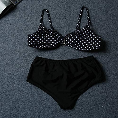 Riou Sexy Bikini Damen Set für Mollige Große Größen High Push Up Waist Punktdruck Zweiteilige