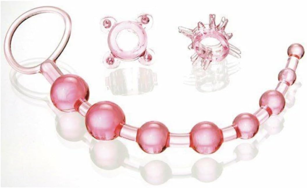 generic Intimate Pleasure Kit with Realistic Massager, Vibe Sleeve, and Anal Stimulators KK72718, Like a Photo