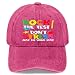 Rock The Test Don't Stress Just Do Your Best Teacher Testing Hat for Womens Pomegranate Red