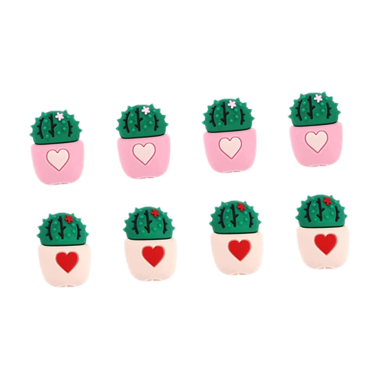 COLLBATH 8pcs Cactus USB Cable Plug Protectors Adorable Cable Protectors for Plug Safety