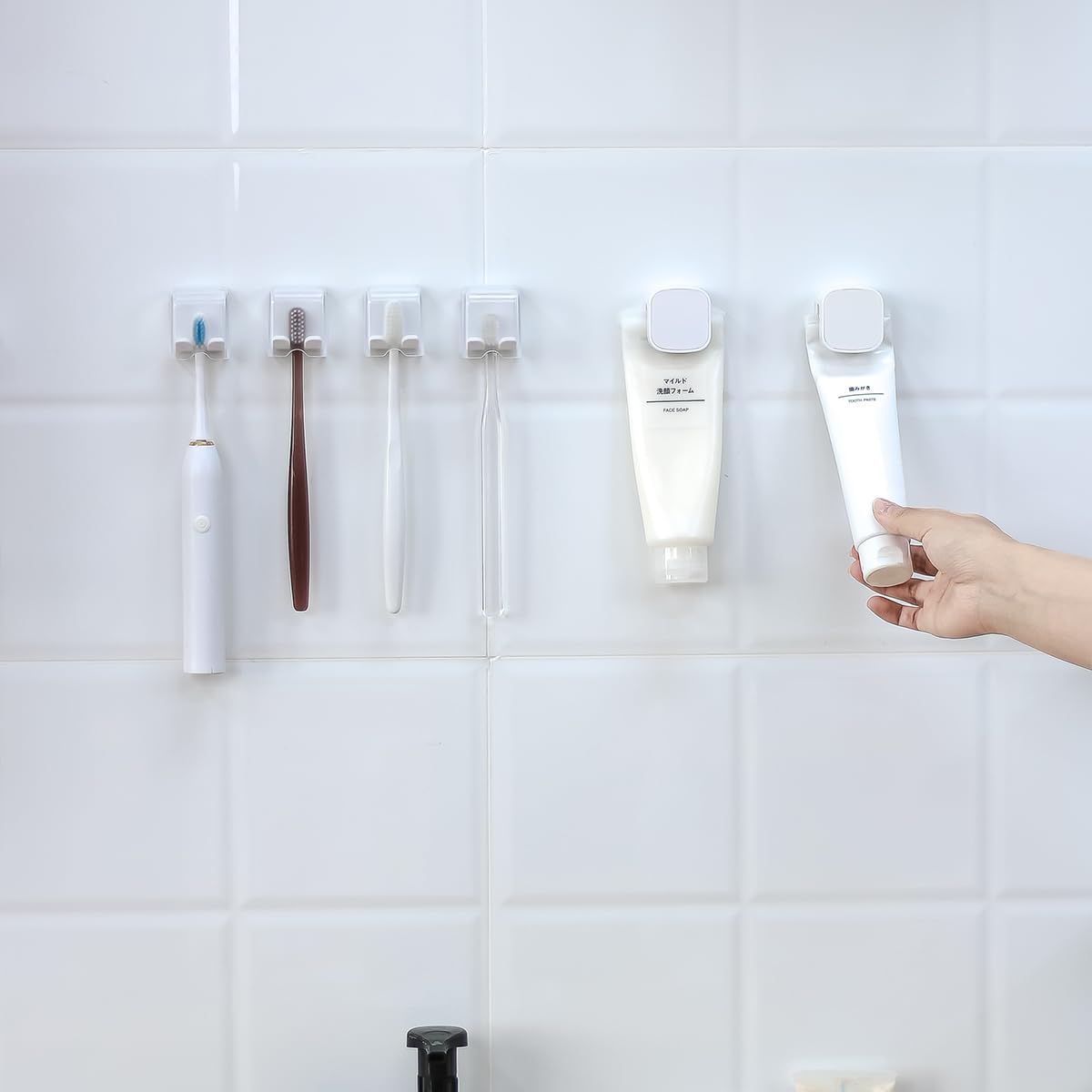 Lot De 2 Supports Muraux Pour Brosse À Dents Électrique