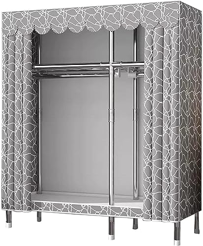 Armoire en toile pliable avec tringle de suspension penderie portable en tissu 125x45x170cm