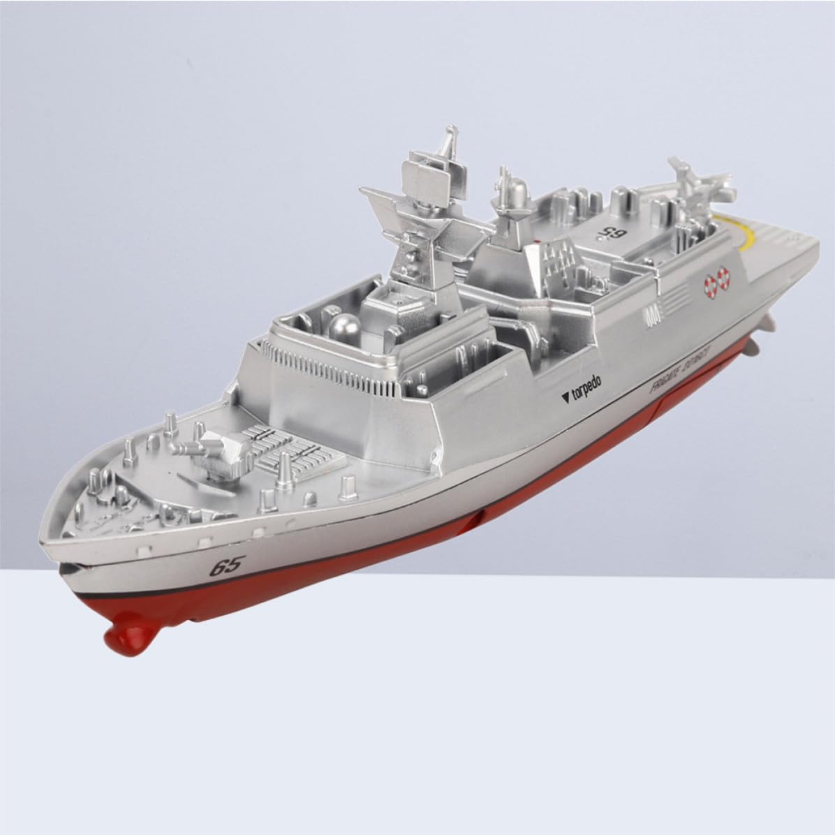 Alasum Nave Telecomandata Portaerei Ragazzo Ragazza 3318 Argento | Tecnologia 2, 4 Ghz, e Indietro, ad Alta Velocità, Svolte e Destra, Plastica e Metallo