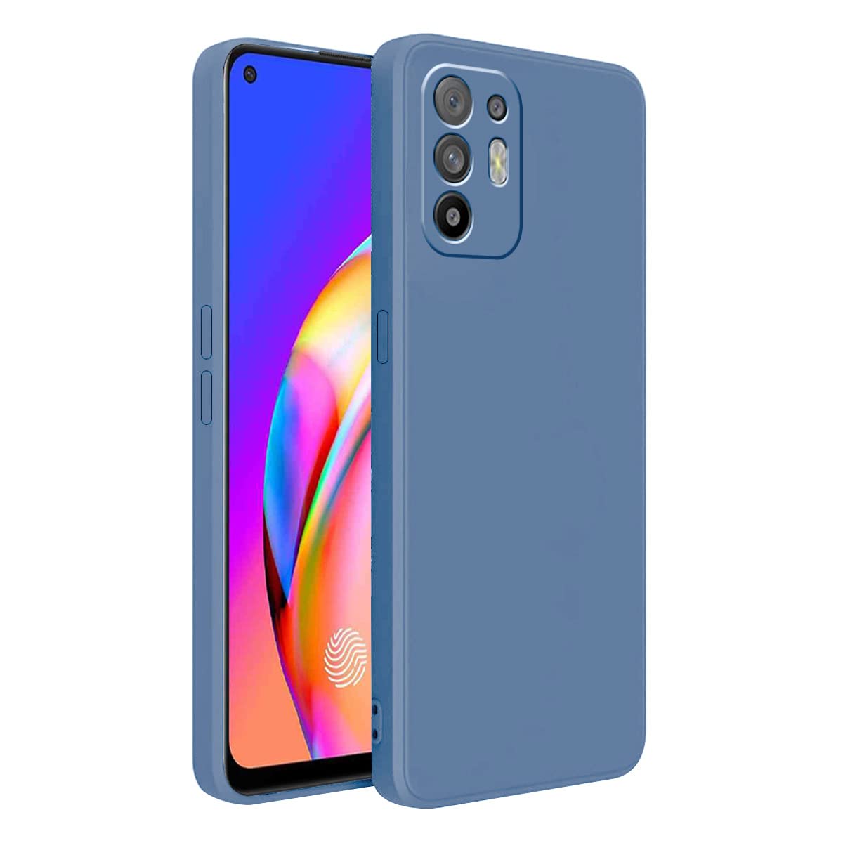 LIRAMARK Silicone Soft Back Cover Case for Oppo F19 Pro Plus 5G (Silicone Blue) (B0BL1DQSRL) Amazon Price History, Amazon Price Tracker
