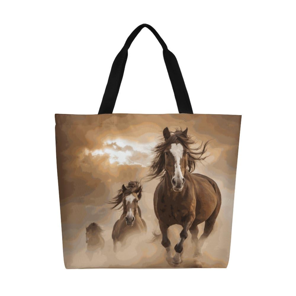 Muishi Canvas Tote Bag Large Women Casual Shoulder Bag Handbag Reusable Beach Shopping Grocery Bag For Outdoors