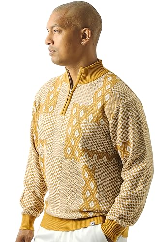 STACY ADAMS Men’s Sweater Jacquard Flourish Tonal Design4
