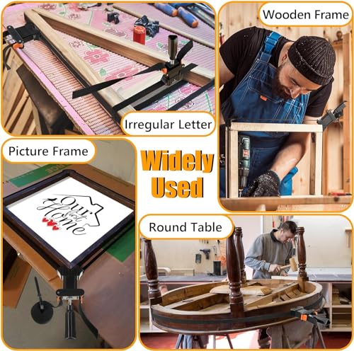 Adjustable Woodworking Corner Clamp,Multi function Frame Corner Clamp Quick Release Strap Clamp 4 Jaws Picture Frame Band Strap Woodworking Frame Clamping Strap Holder