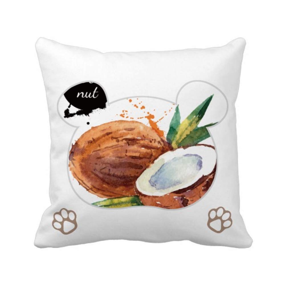 Housse de coussin carrée ours au coco taie de canapé 45x45 cm