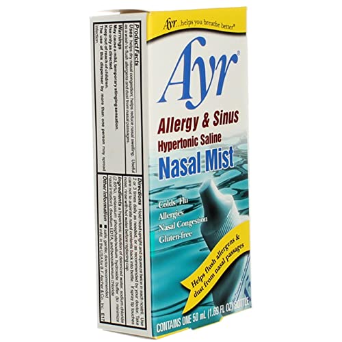 Ayr Allergy & Sinus Hypertonic Saline Nasal Mist, 1.69-Ounce Spray Bottles (Pack Of 4) #TOP4