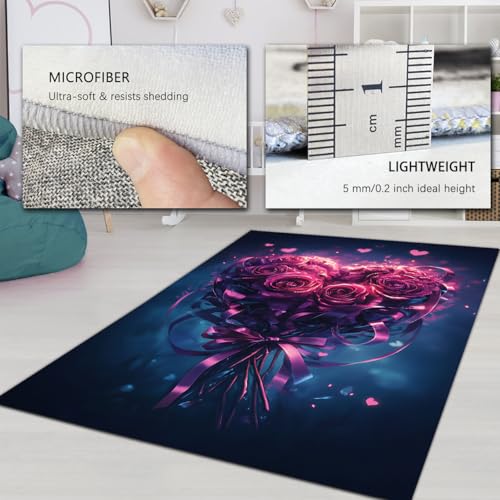 Tapis antidérapant lavable bleu foncé pour sol glissant - 6