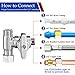 Fridge Water Line Kit Connector - Refrigerator Ice Maker Water Line Splitter, Also Available for Ice Maker Outlet Box, Drinking Water Faucet, Water Filtration System(1/4