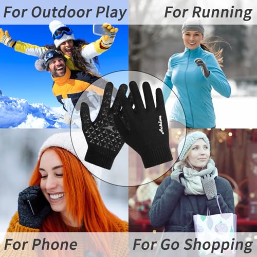 image for Achiou Winter Gloves, Glove for Men Women, Upgraded Touch Screen Texti