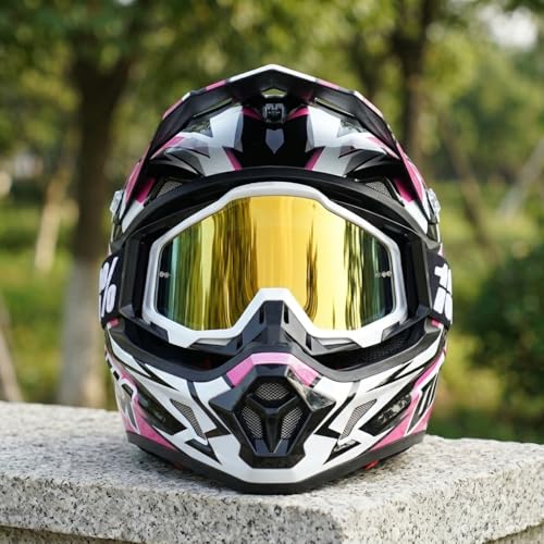 Image of PROBEROS Dirt Bike Goggles, Motorcycle Riding Goggles UV Protection Motocross Glasses for Motorcycle Helmet Riding Anti-Fog Windproof Comfort Fit