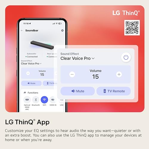 LG S40TR 4.1 ch. Home Theater Soundbar with Rear Surround Speakers and Wireless Subwoofer, Wow Interface, Dolby Audio, AI Sound Pro, Amazon Exclusive - Black - image 8
