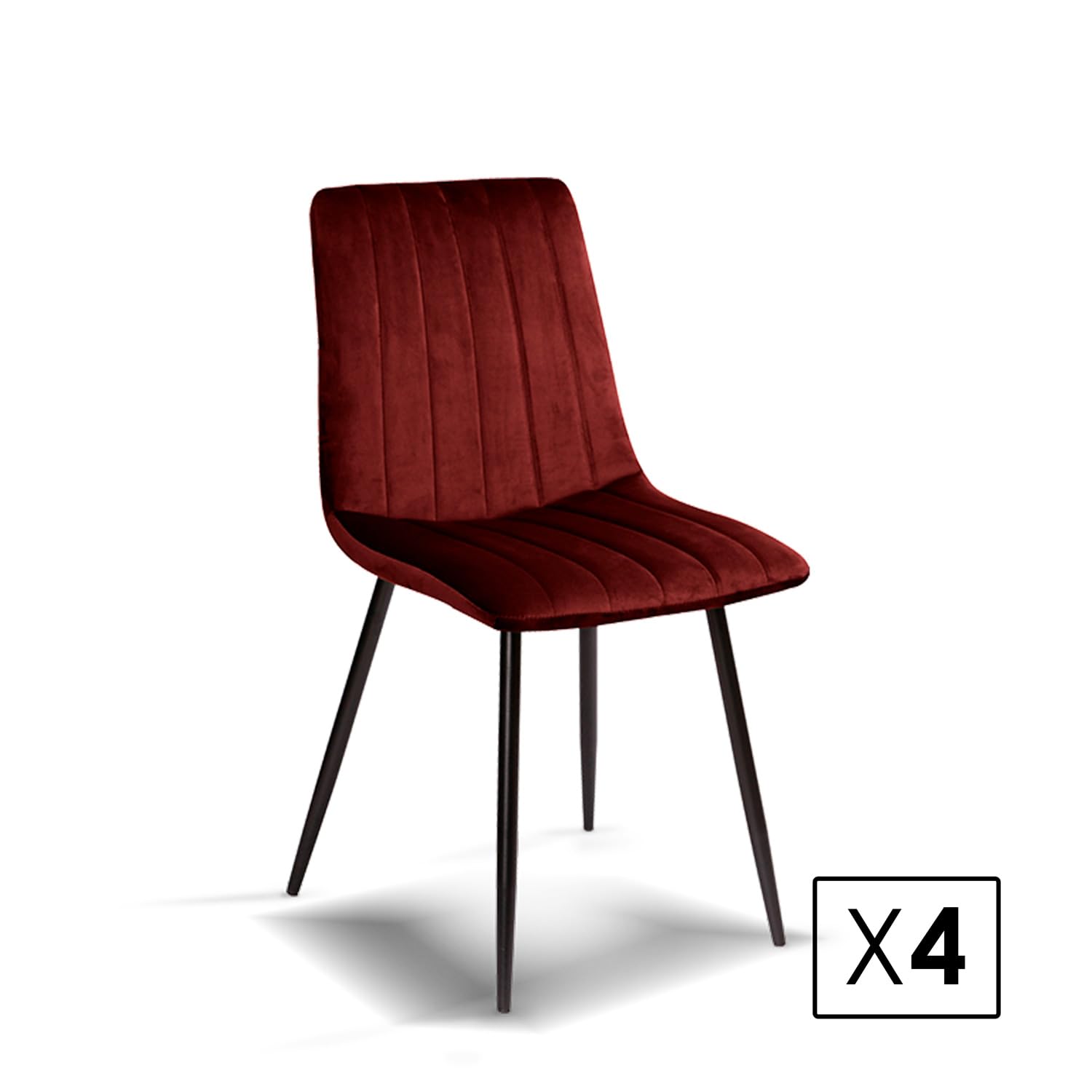 La Silla Española Denia Sedia, Tessuti, Granato, 44 cm (larghezza x altezza) x 55 cm (fondo) x 88,5 cm (altezza)