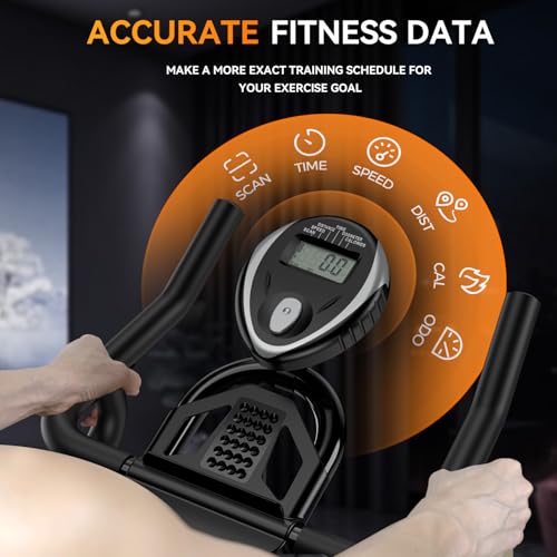 pooboo Exercise Bike, Brake Pad Stationary Bike for Home with Exclusive App, Adjustable Resistance Quiet Indoor Cycling Bike with 350lbs Weight Capacity Extra Comfort Seat,Indoor Cycling Spin Bike Workout Bike with Tablet Holder and Fitness Courses for Weight Loss