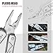 ROXON S802 16 in 1 Multitool Phantom Updated Version Multi Tool Pliers and scissors with Replaceable Knife and Wire Cutte (S802S)