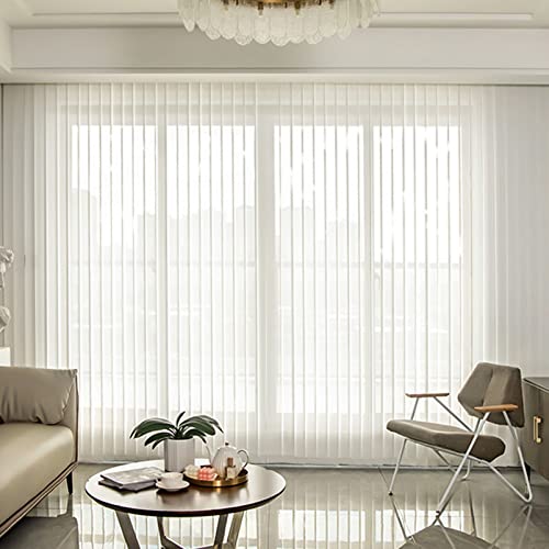 Estores Verticales Persianas Venecianas Translúcida Cortina de Lamas Verticales de Tejido,Moderno Salon Cortinas Cortinas Poliéster de Dormitorio,Accesorios Completos (W160xH250cm)