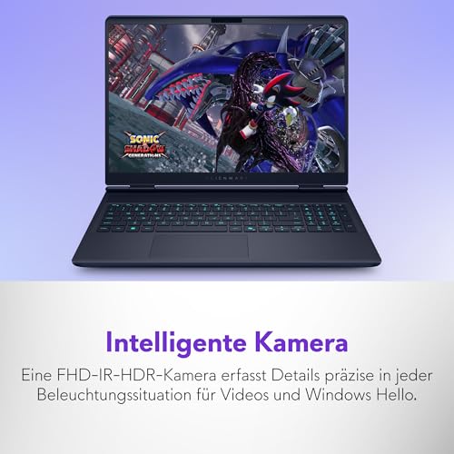 Alienware 16x Aurora Gaming Laptop AC16251 16 WQXGA 240Hz G-Sync Display, Intel Core Ultra 9 275HX Series 2, Nvidia Geforce RTX 5070, 32GB RAM, 1TB SSD, Windows 11 Home, AlienFX RGB QWERTZ Tastatur