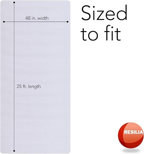 Miniatura 3 de RESILIA - Protector de piso de plástico de vinilo transparente para suelos duros decorativo patrón de doble almohadilla 48 pulgadas de ancho x 25