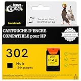 HAUT RENDEMENT – Jusqu’à 700 pages : Cartouche d’encre compatible pour HP 302 Noir et 302XL Noir ou couleur offrant un rendement supérieur (700 pages pour la cartouche noire 302XL et 350 Pages pour la cartouche couleurs 302XL / 190 pages pour la cartouche 302 noir et 165 pages pour la cartouche 302 couleurs - à 5% de couverture) pour des impressions nettes et durables, idéale pour un usage quotidien ou professionnel. Conçu pour hp 302 noir