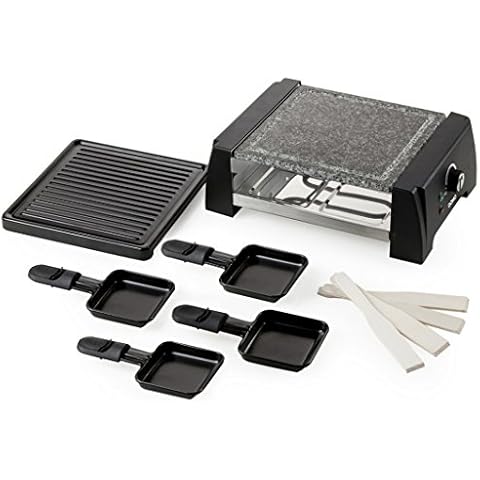 Domo DO9187G Steingrill-Raclette, Gusseisen, 1 Liter Cover