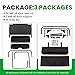 ECOTRIC Golf Cart Folding Rear Seat Kit W/Grab Bar Compatible with 1994.5-Up EZGO TXT Models Back Flip Seat Black