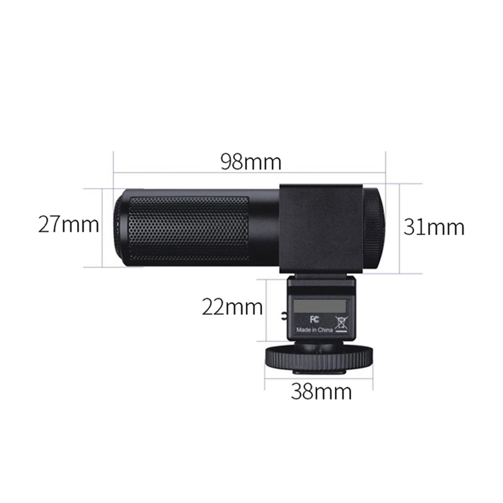 Videocamera Telecamera Fotocamera e microfono video Studio professionale Video digitale Stereo Registrazione Microfoni da 3,5 mm for fotocamera