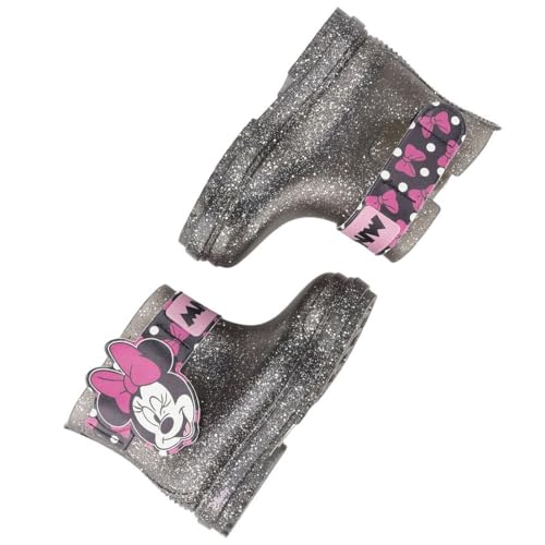 Galocha Infantil Menina Disney BFF Minnie Preto Glitter Grendene Kids (Preto, BR, Criança de 1 a 3 a