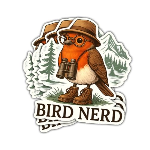 3Pcs Bird Nerd Sticker Funny Gift for Birds Lover Birds Watching Outdoor Nature Hiking Journal Hobby Birdwatchers Bird Nerd Stickers Birdwatching Car Decal for Laptop Water Bottle Phone Case 3'