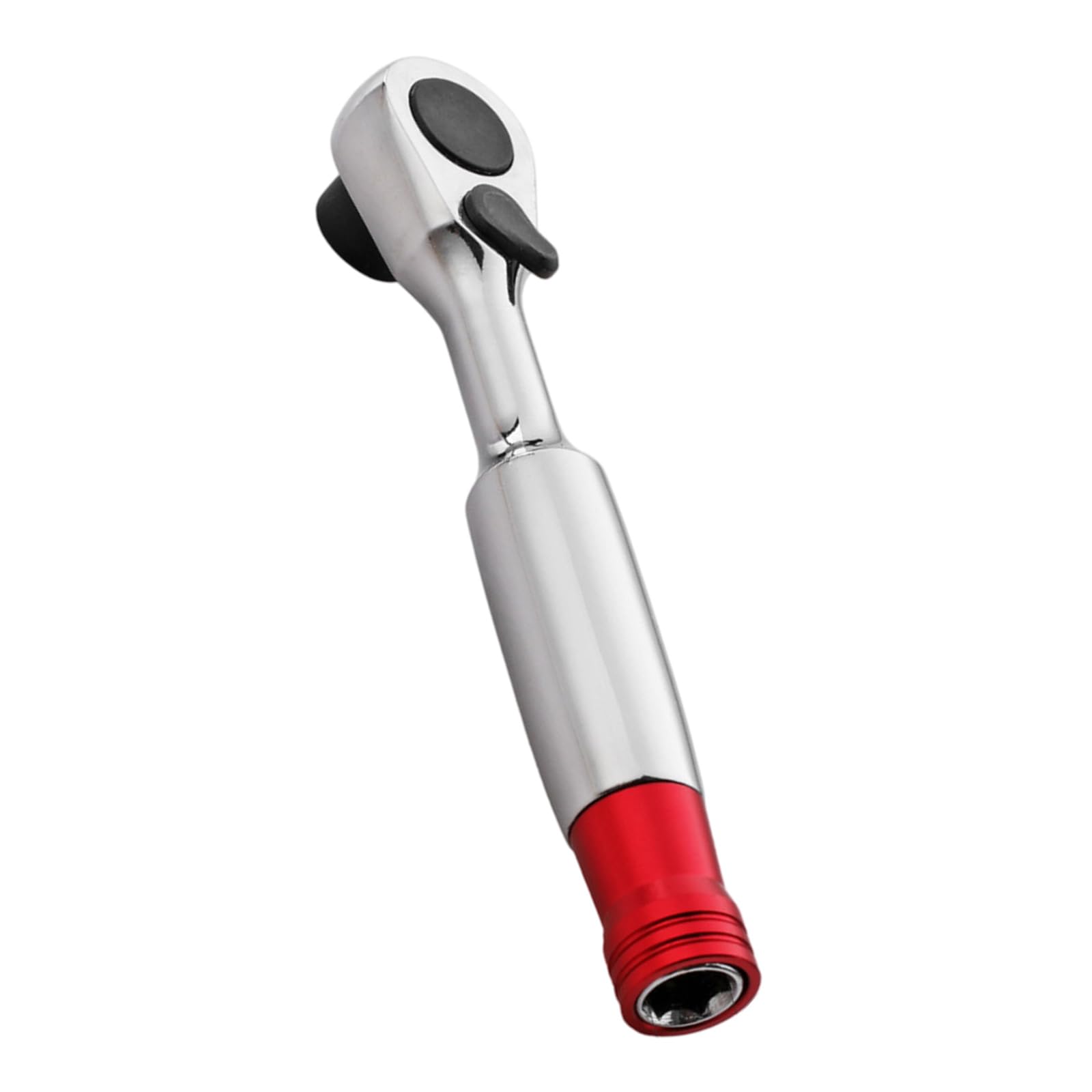 Zbiianxer Smooth Handle Bit Torques 1 / 4Inch Ratchets Wrench Socket With 2 Directional Mechanism And Swivels Head For Accessing Tight Confined Space Knurled
