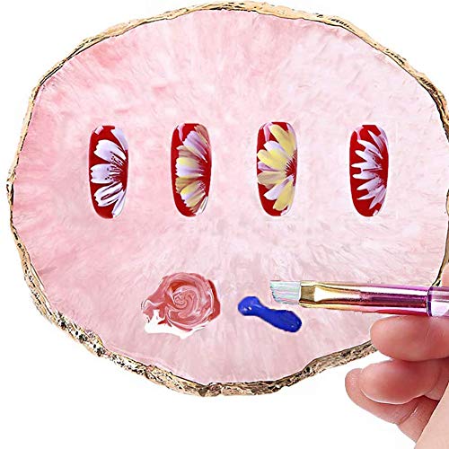 Harz Nagel Kunst Palettes Mischpalette Anzeigen Kosmetische Misch Maniküre-Werkzeug, Rosa – Bild 4