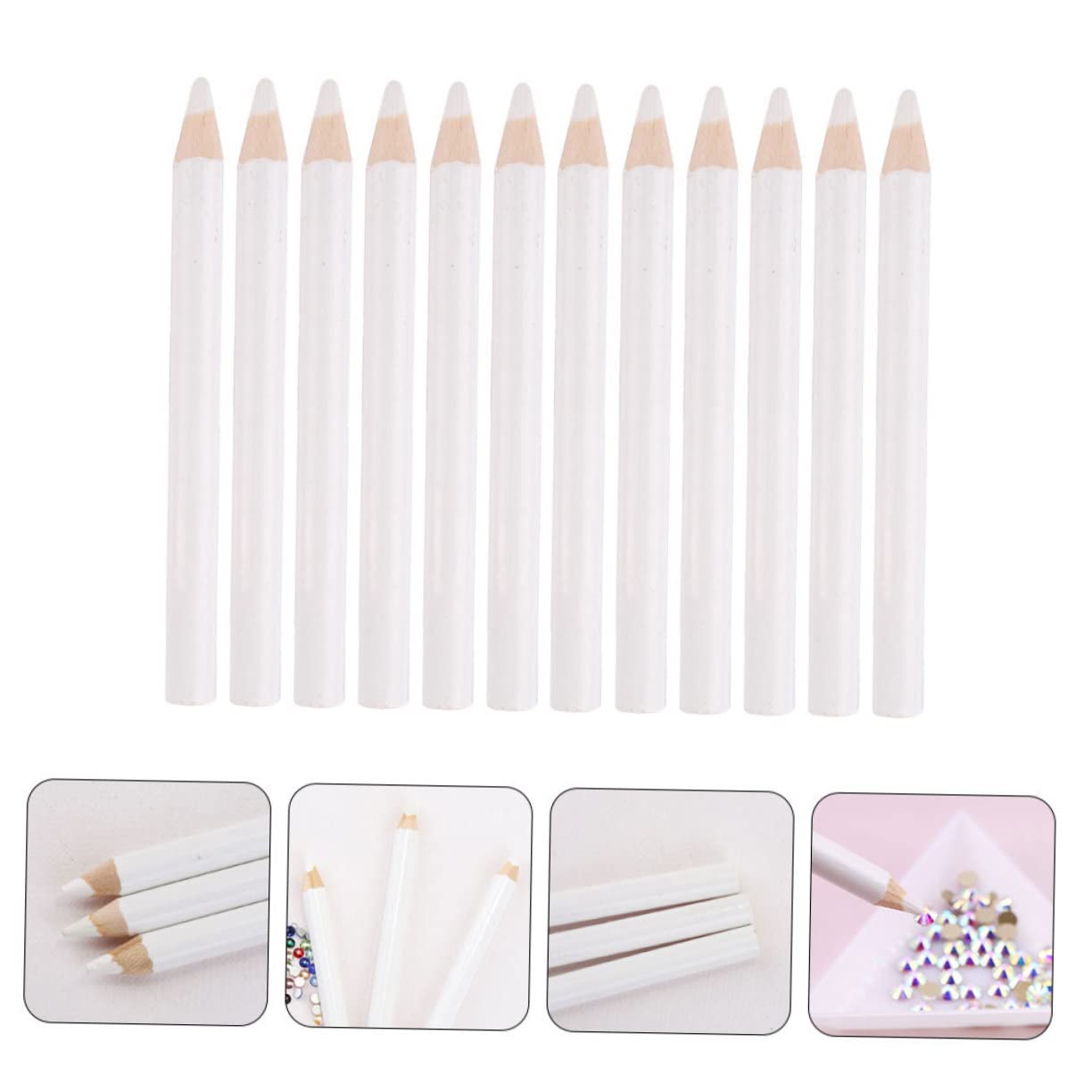 120pcs Rhinestone Picker Dotting Pens for Nail Art Manicure Tool Adhesive Wax Tips Easy to Use for Home Professional Designs