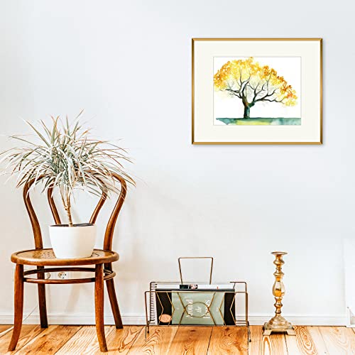 Frametory, 16X20 Aluminum Frame For 11X14 Picture With Ivory Color Mat, Wall Display - Sawtooth Hanger, Swivel Tabs, Spring Clips - Great For Photos, Artworks, Posters (Bronze, 1-Pack) #TOP6