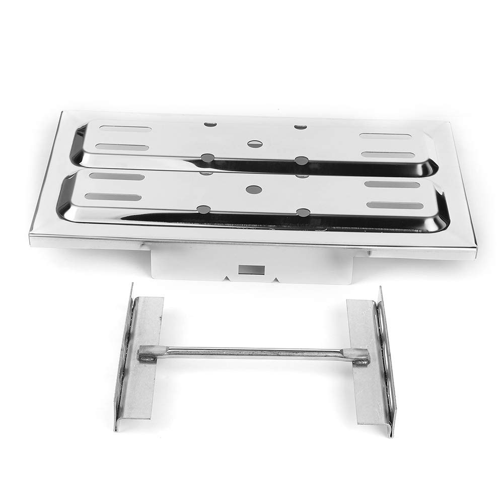 Batteriehalter, Verstellbarer Edelstahl Batteriehalter mit Metall Klemme für Auto Van Boot 19cm x 34cm