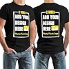 CMLONGQIA Custom T Shirts for Men Women Design Your Own Front and Back Personalised Shirt with Photo Text Logo Black 3XL #1