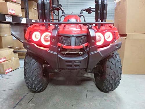 SNORKELYOURATV SYA Angel Eyes LED Halo Accent Light Kit | Compatible with Hisun Forge 400 | ATV Accessories | Blue