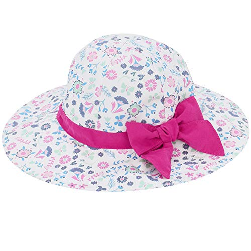 Durio Toddler Hat Wide Brim Toddler Sun Hat Summer Beach Toddler Hats For Girls Toddler Girl Hat H White Flower 2-4T #TOP2
