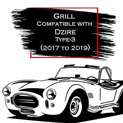 Image of CAR SAAZ GTR Style Front Chrome Grill Compatible with Swift Dzire Type-3 (2017-2020)