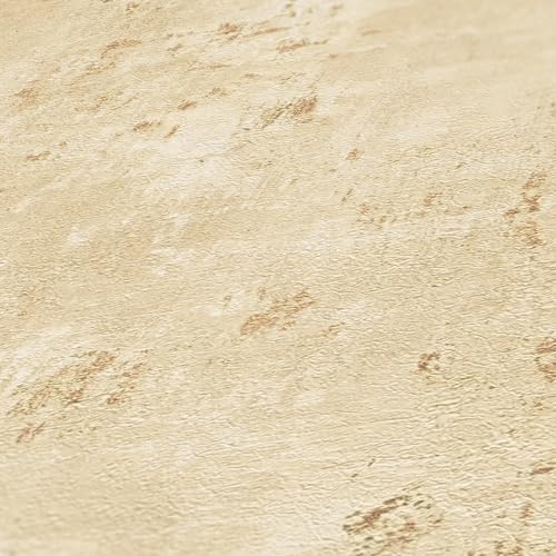 Papier peint aspect plâtre beige pour masquer les défauts - 8