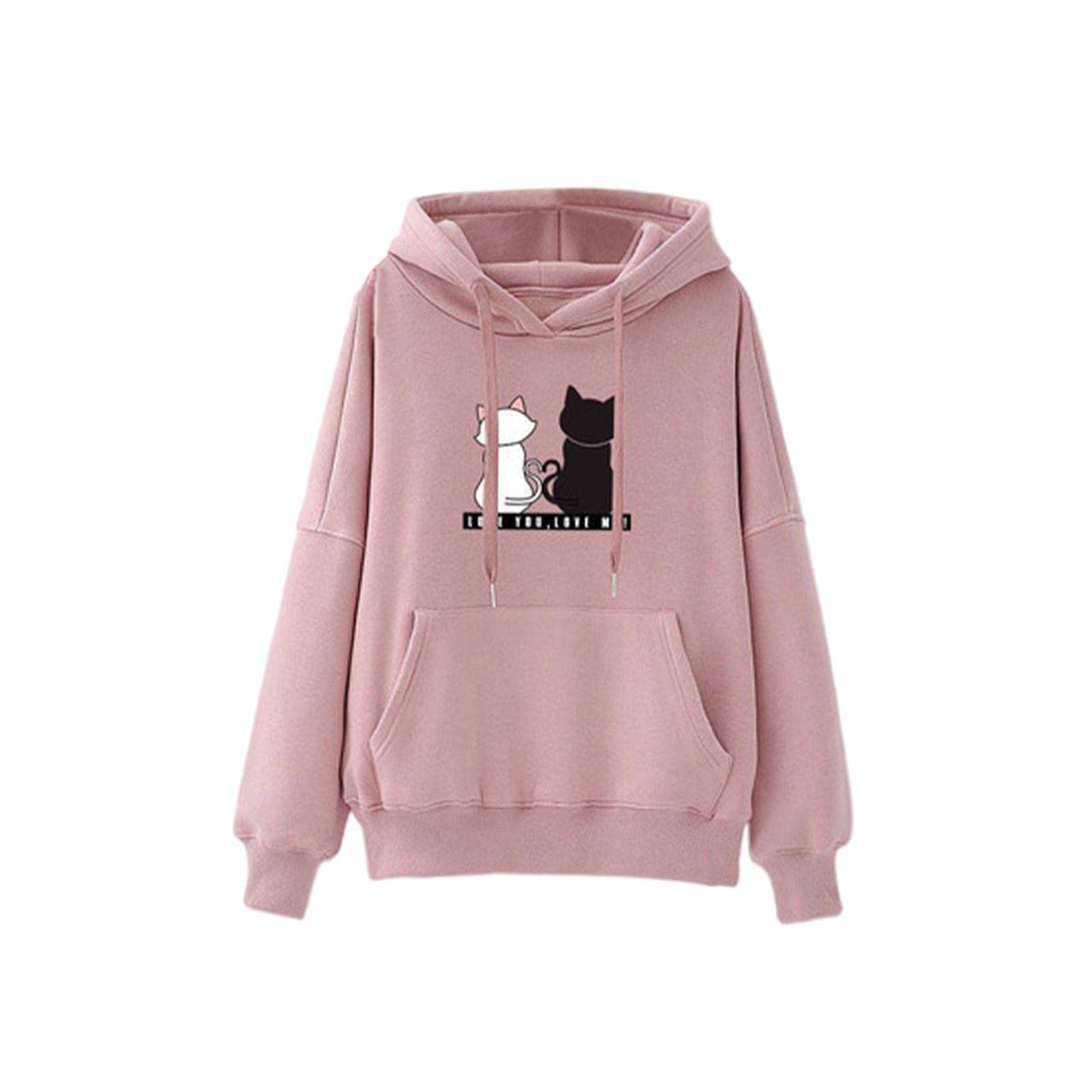 nivaa Women Long Sleeve Hoodie Trendy Casual Hooded Tops Pullover Hypnotizing XL-picture-52