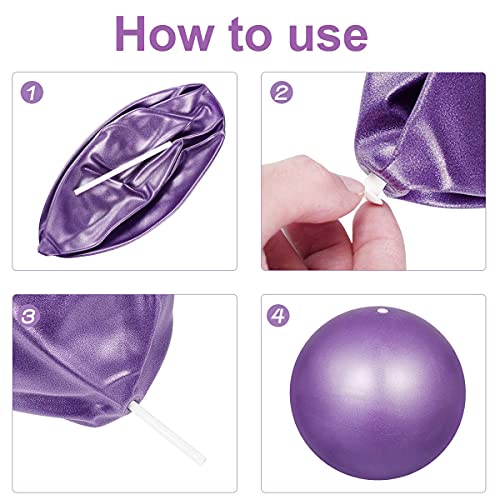 Image of Mini Exercise Ball 9 Inch (23cm) - Small Soft Pilates Ball for Yoga, Core & Ab Workouts - Anti-Burst Non-Slip Fitness with Inflatable Straw for Home Therapy (Multicolor(Mini Ball))
