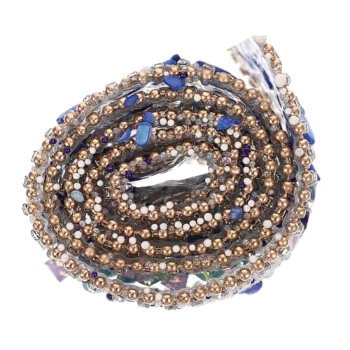 COHEALI 2 Rolls Adhesive Rhinestone Band Tassels for Crafts Pearl Tassel Rhinestone Trim Sewing Trim & Embellishments Crystal Beaded Fringe Sewing Beaded Trim Bride Patch Clothing Items