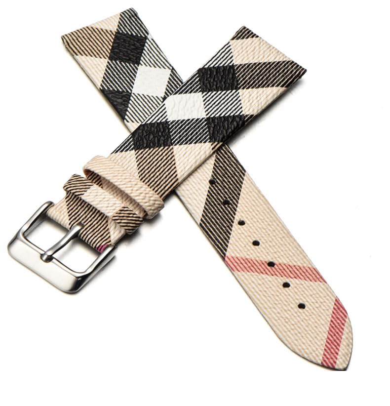 Image of Replacement 20MM Compatible For Burberry Leather Watch Band Strap NEW