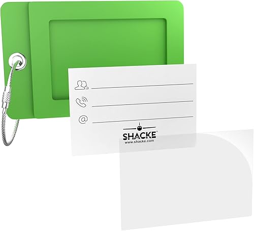 Miniatura 4 de Shacke - Etiqueta con inicial para equipaje etiqueta totalmente flexible con lazo de acero inoxidable letra G