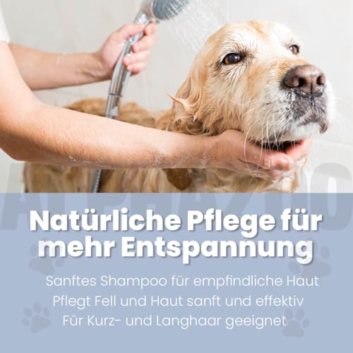alphazoo Sensibelchen Shampoo für Hunde 250 ml - mildes Hundeshampoo mit Aloe Vera für empfindliche Hundehaut - sanfte Reinigung für glänzendes und geschmeidiges Hundefell