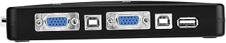 CHICIRIS USB KVM Switch, KVM Switch, High Performance Convenient 1920 * 1440 Plug And Play Video Recorders for Video Computer Gaming(4 ports)
