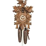 German Cuckoo Clock 8-day-movement Carved-Style 12.00 inch - Authentic black forest cuckoo clock by Hekas