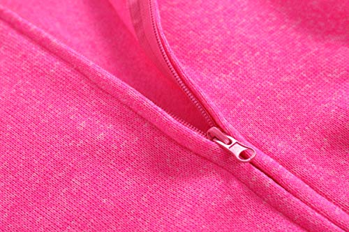 Monvecle Little to Big Girls Full Zip Hoodie Tracksuit Sweatshirt Top + Elastic Band Sweatpant Jogger Sets4